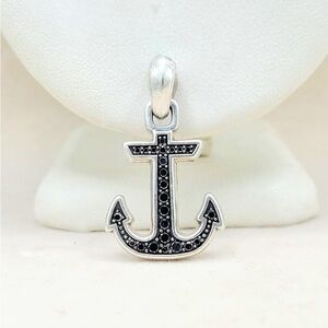 David Yurman Maritime Anchor Amulet With Black Diamonds
